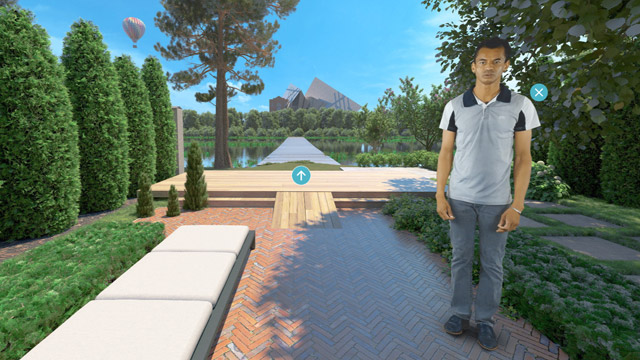Fonctionnalite d une visite virtuelle image de synthese 3d projet01