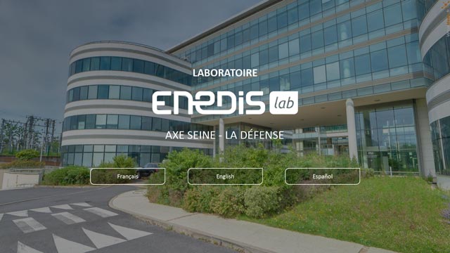 Exemple de visite virtuelle multilangue : Enedis lab