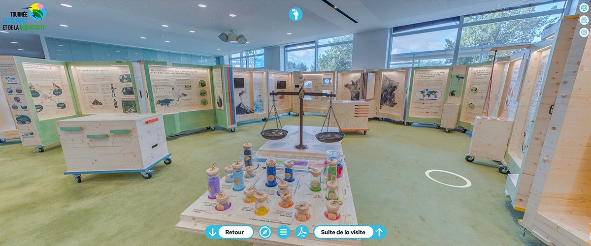 Visite virtuelle enrichie d’une exposition itinérante