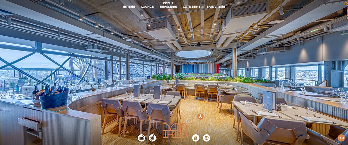 Visite virtuelle immersive d’un restaurant d’exception